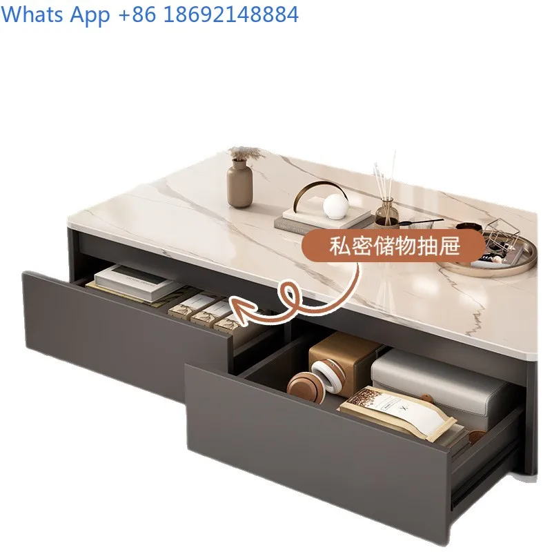 Coffee Table Living Room Home 2025 New Luxury Style Small Apartment Modern Simple Creative Square Table