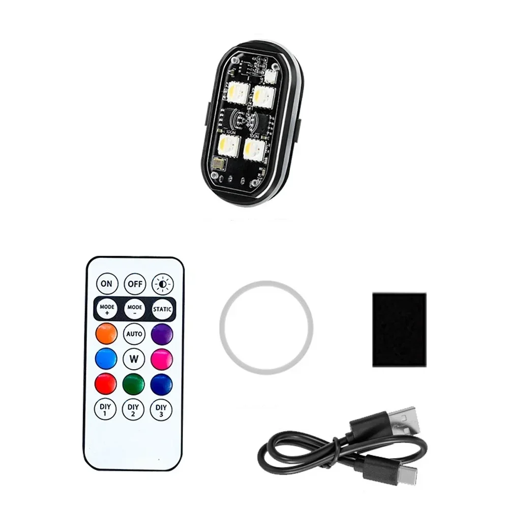 Wiederaufladbare drahtlose Licht Flugzeug Flugzeug Hubschrauber Warnleuchten RGB LED Motorrad Strobe Lichter LED-Blitzlicht