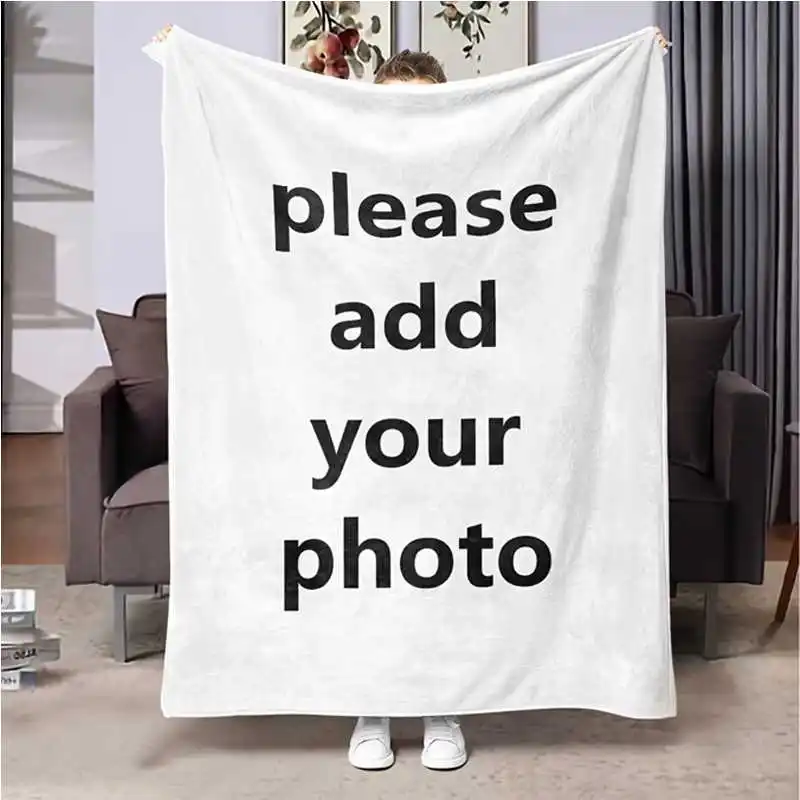 Custom Photo Blanket – Personalized Throw with Your Image. A unique, custom gift featuring family photos—perfect for holidays, a
