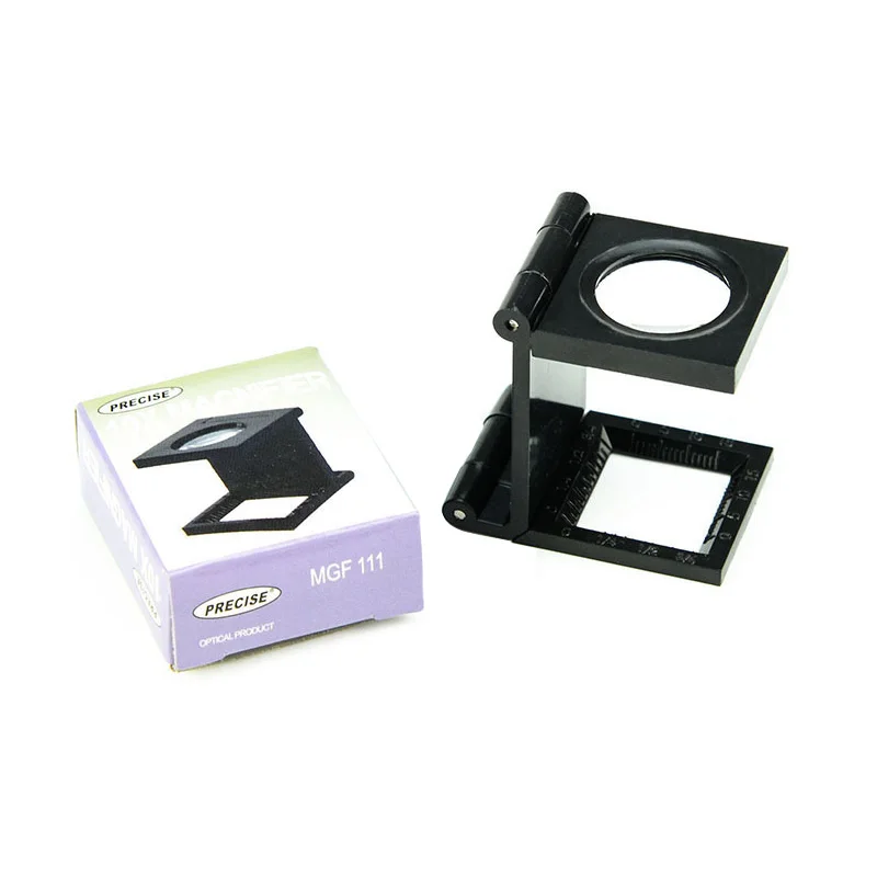 

1PC 8X Folding Linen Tester Cloth Thread Counter Magnifying Glass with 1.5cm Scale Portable Pocket Magnifier Reading Loupe