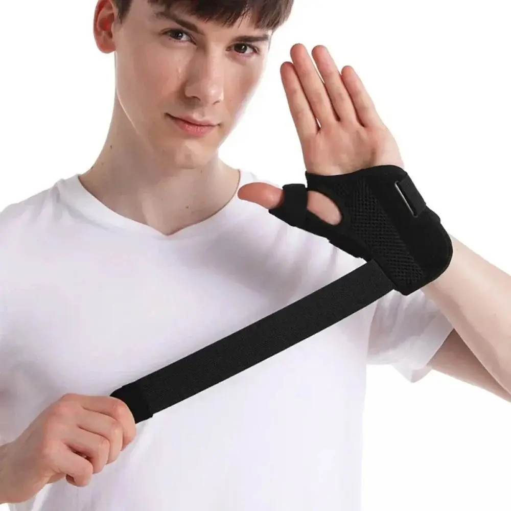 

Nylon Thumb Wrist Brace Tendinitis Breathable Wrist Protectors Band Adjustable Ambidextrous Elastic Wrist Guard Outdoor