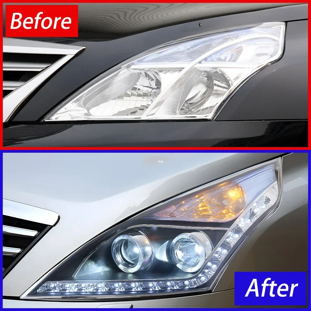 Auto Headlights For Nissan Altima 2008-2012 LED Car Front Lamps Assembly Upgrade High Quality 2 Projector Lens Tools Accessories