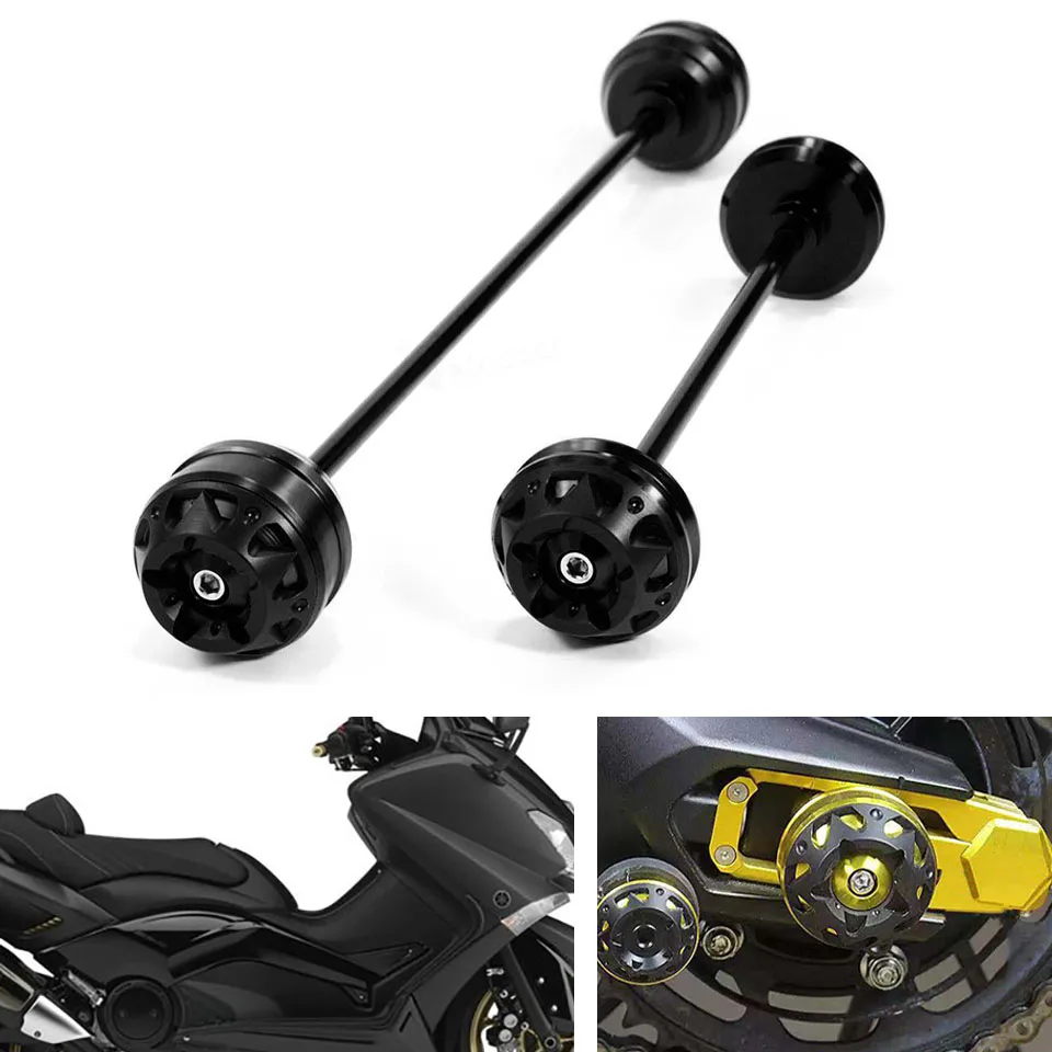 

Fit for Yamaha TMAX 530 T-MAX ABS XP530 T-MAX530 2012 2013 2014 2015 Motorcycle Front And Rear Wheel Fork Axle Anti Crash Slider