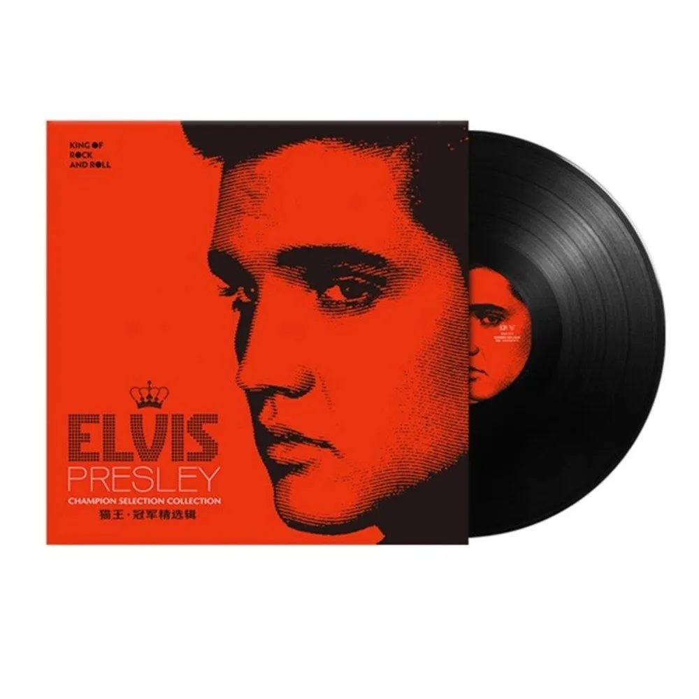 

Elvis Presley LP Vinyl Record | Champion Hits Compilation | 12 Inch 33 RPM Disc | Classic Roll High Fidelity Vinyl for Turntable