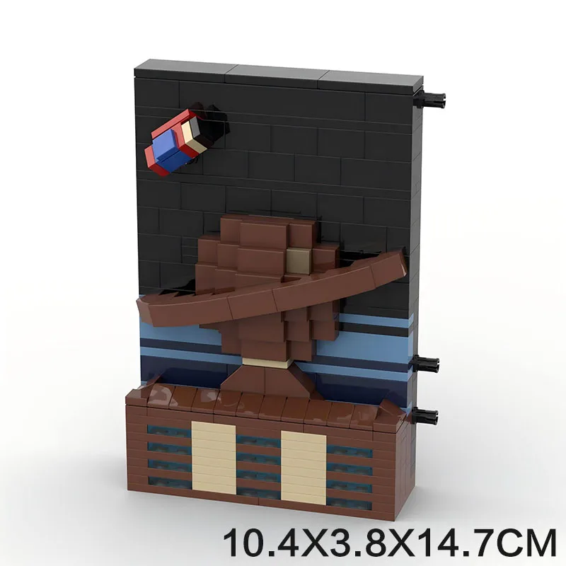 Moc espaço guerra série espaço história cena planeta diário cartão postal bloco de construção modelo diy crianças puzzle montagem brinquedos presente aniversário