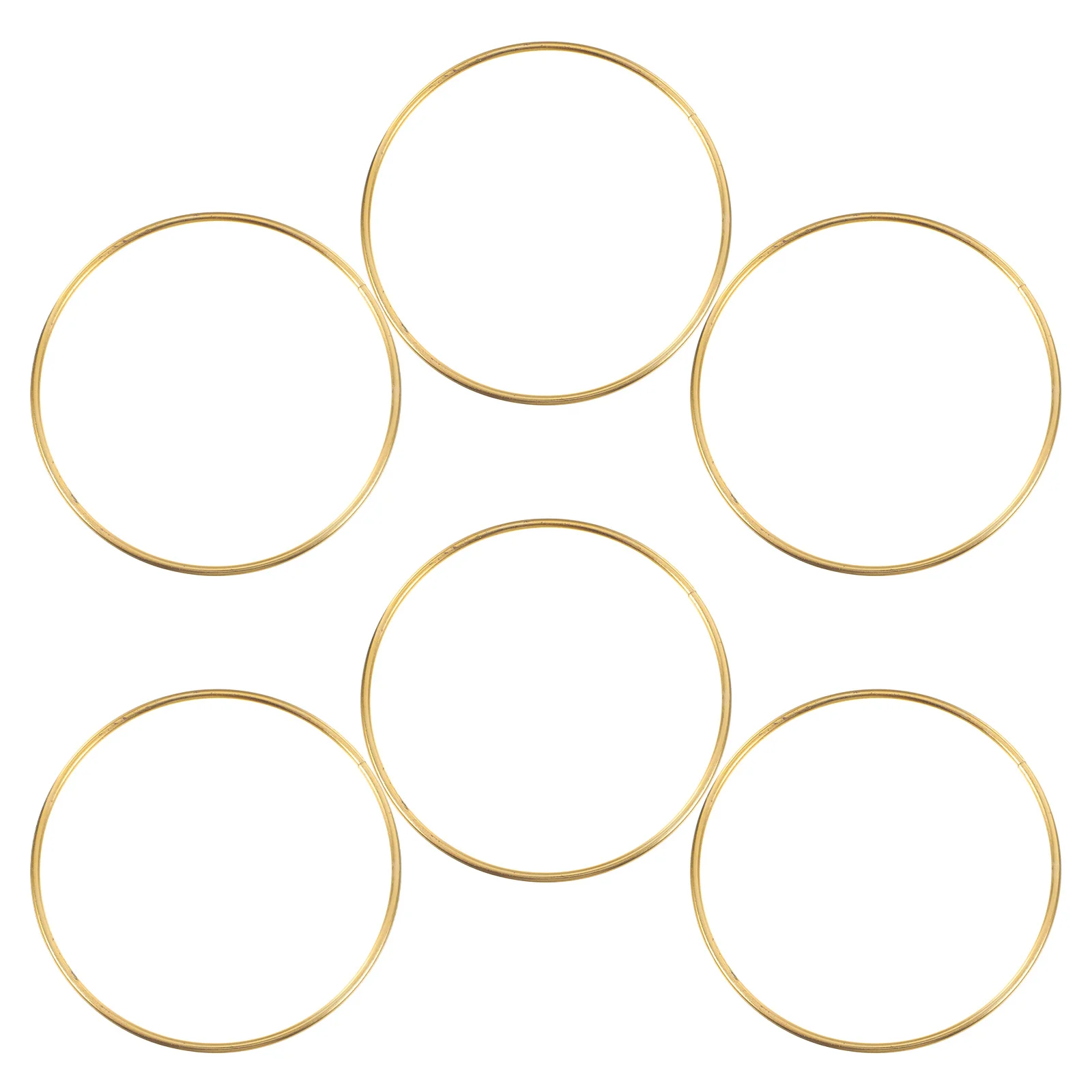 

6Pcs Alloy Metal Rings Dream Catcher Frame Floral Hoop Wreath Making Circle Material Craft Hoops Metal Ring