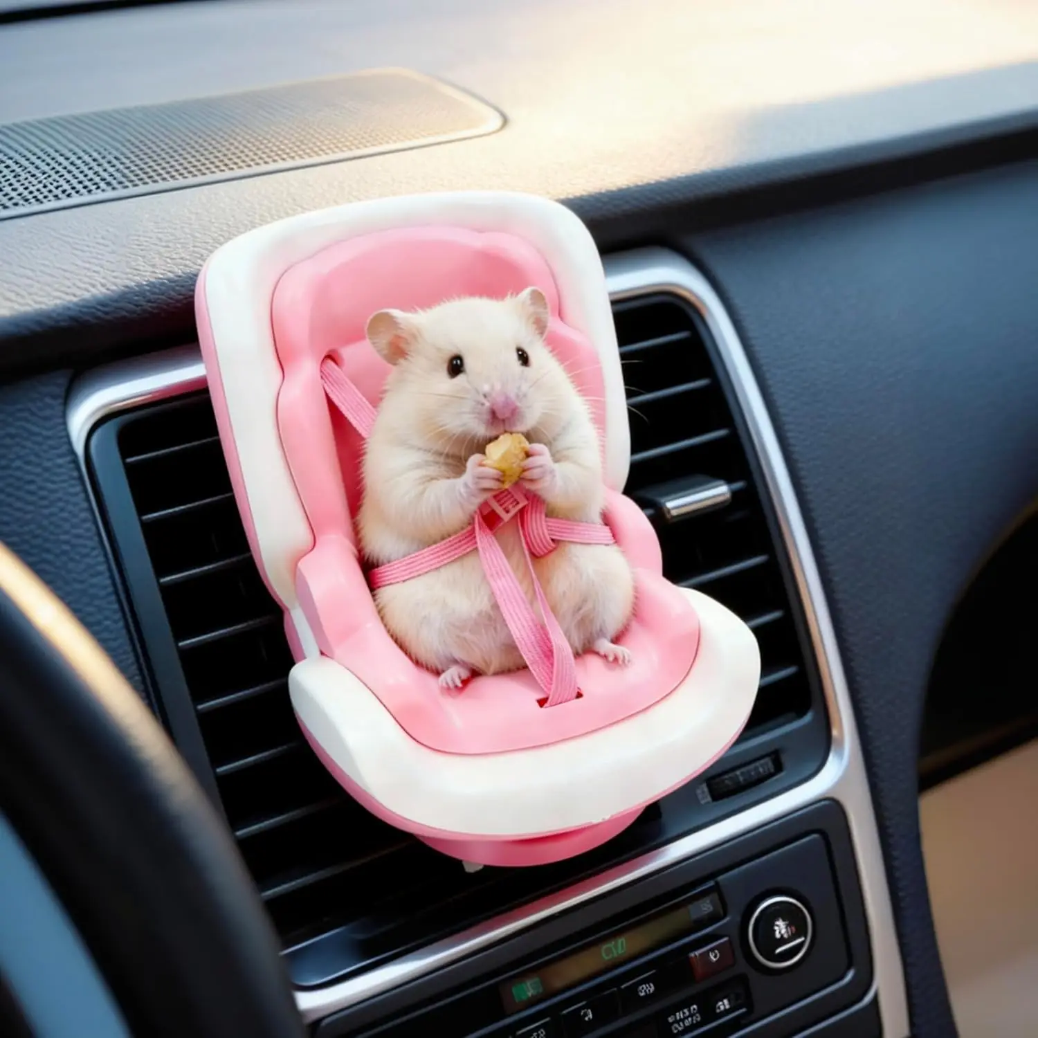 Hamsters Doll Car Seat Car Vent Holder Includes Vent Clip & Magnetic Base for Hamsters Gerbils Mice Hamsters Chair Small Animal