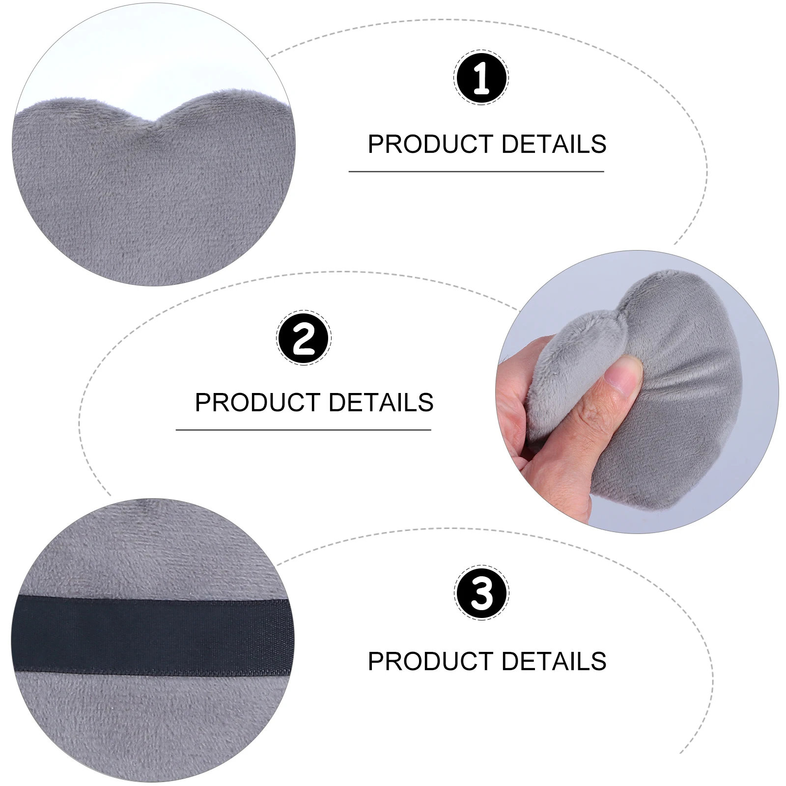 

4pcs Heart-Shaped Cotton Powder Puff Cushion Makeup For Face Body Loose Foundation Highlighter Facial Beauty
