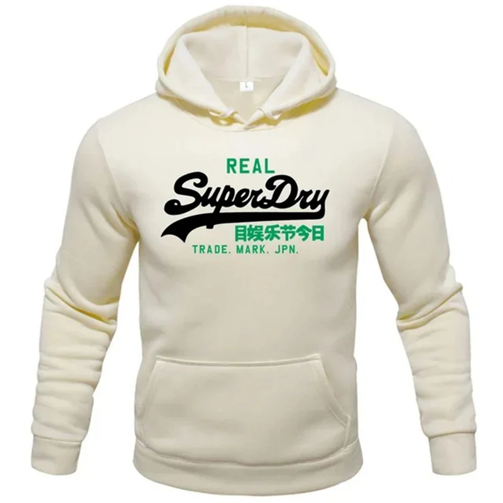 Fashionable Hoodies New Mens Hoodies Street Style Superdry Letter Print Sweatshirt Autumn Oversized Cotton Casual Sport Hooded