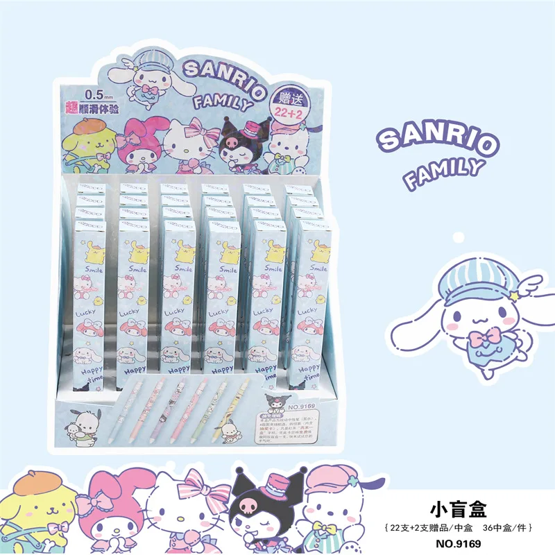 New Sanrio Blind Box Gel Pen Kawaii Students Stationery Anime My Melody Kuromi Hello Kitty Cute 0.5mm Pupil School Gifts Prize