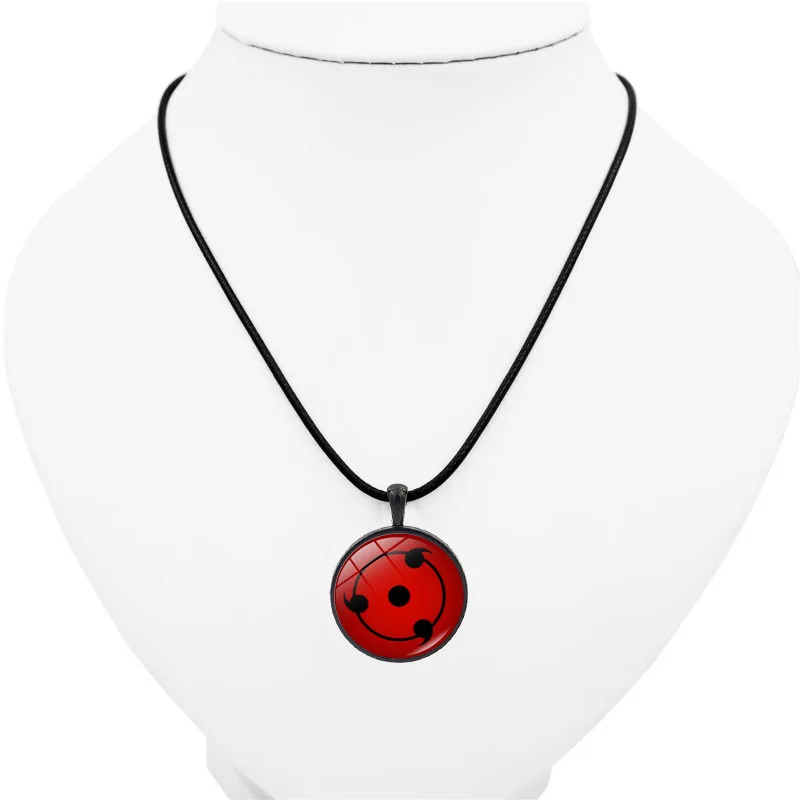 Anime Naruto Sharingan Necklace Men\'s Chain Jewelry Accessories Uchiha Itachi Cosplay Pendant Kids Toys Fans Gift