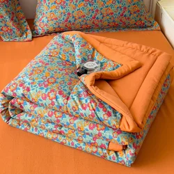 WOSTAR Summer cool thin quilt throw blanket little floral print bedspread air conditioner comfortable comforter queen king size