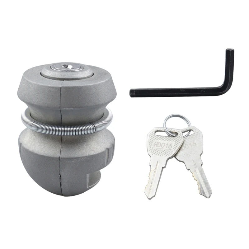 

Universal Insertable Hitch Coupling Lock Trailers Ball Locks 2 Keys Anti Theft Device for Caravans Car Trailer