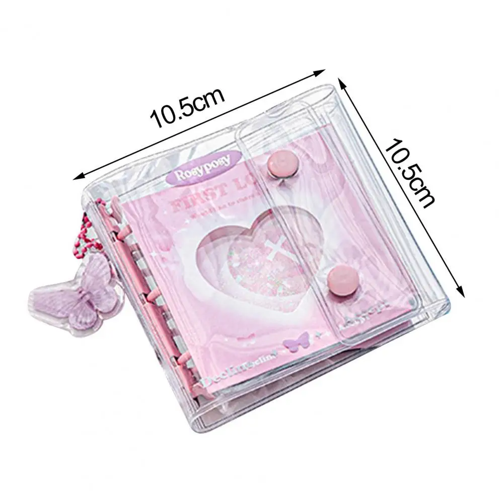 Copertina della carta sostituibile con guscio trasparente impermeabile 62 pagine raccoglitore ad anelli per Notebook tascabile cancelleria per Notebook da viaggio per cartoni animati