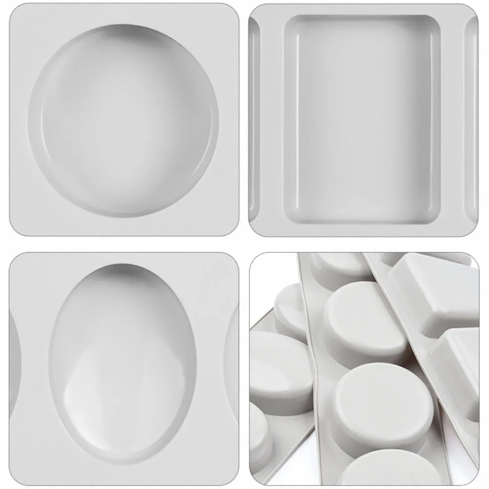 

3 pcs Silicone Molds 4 Hole Manual Soap Making Molds Handmade Non-Stick Flexible Easy Wash Diy Crafts For Colorful Soap Making
