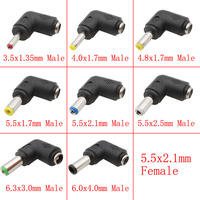 DC Connector 5.5x2.1mm Female Jack DC Power Adapter to 6.0x4.4mm 6.3x3.0 5.5x2.5 5.5x1.7 4.8x1.7 4.0x1.7mm Male Plug Right Angle