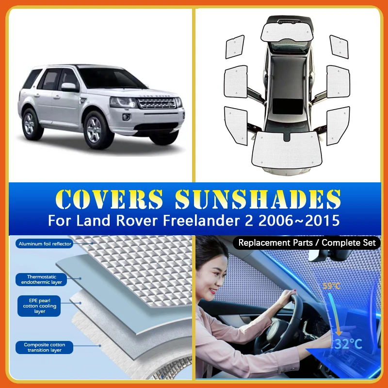 

Car Sunshade Covers For Land Rover Freelander 2 LR2 2006~2015 Sun Protection Sunscreen Window Coverage Sun Visor Car Accessories