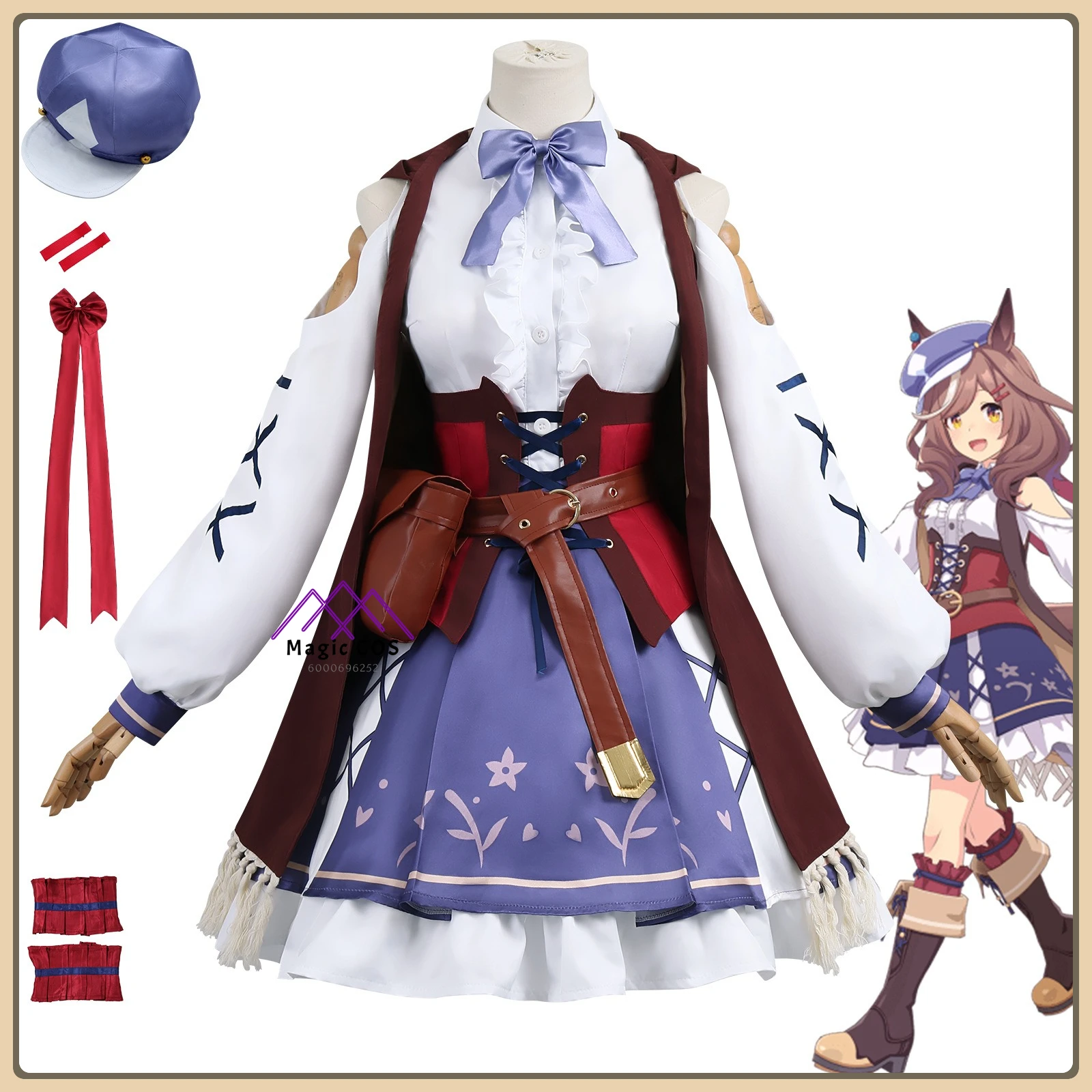 

Uma Musume Pretty Derby Maiasa Kashima Cosplay Costume Women's Race-Day Suit High Quality Anime Outfit for Comic Con Party