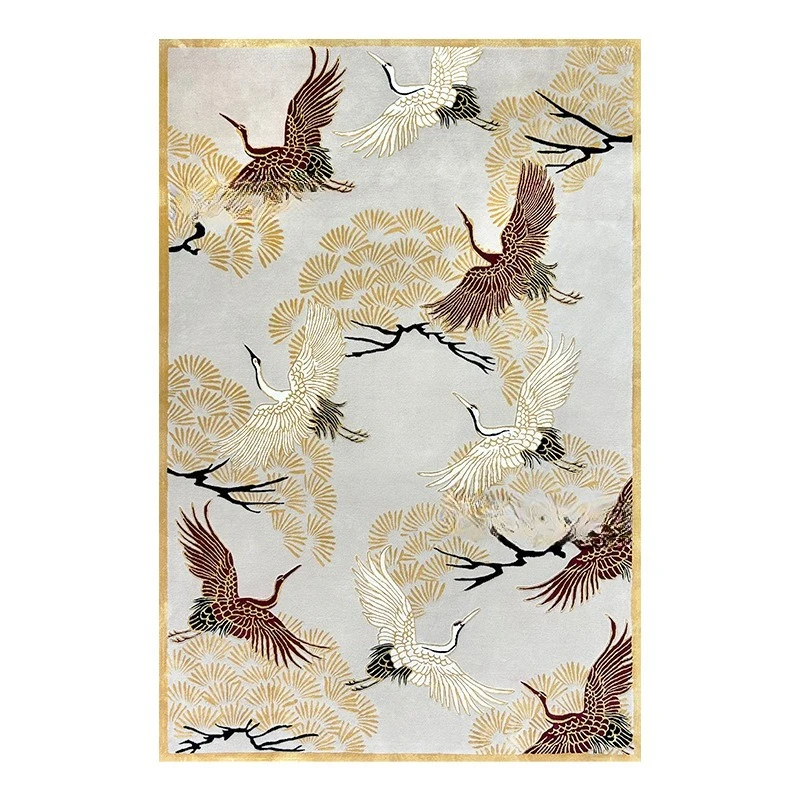 

New Chinese carpet, living room, French retro Chinese style, bright red and gold