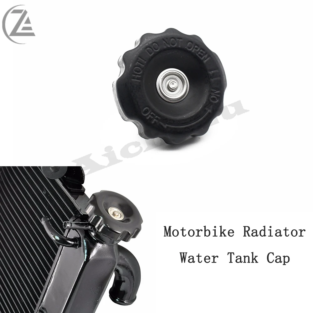 Motorcycle Radiator Cap Cover Design Universal BLACK 1.1 Bar for Honda Suzuki Kawasaki Motorbike Part