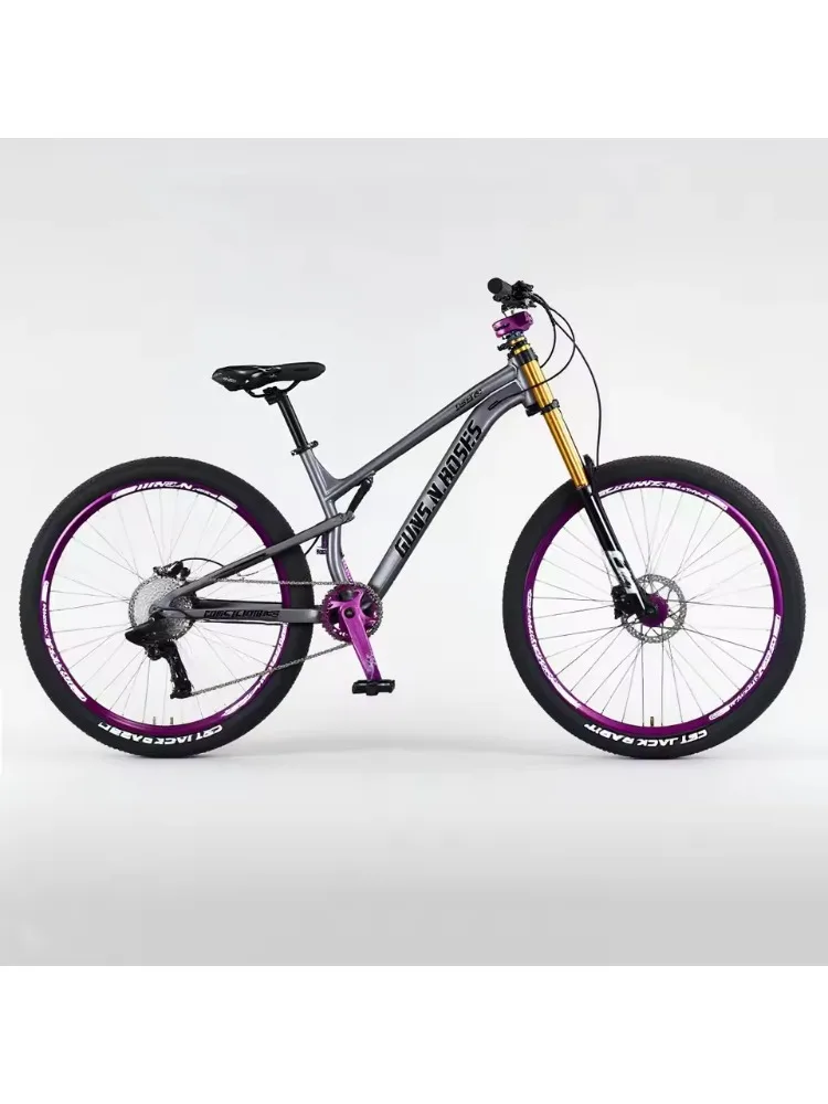 AliExpress NONE 26/27.5 inch DH MTB Bikes Dual Suspension Fork Oil Disc Brake Aluminum Alloy Shock-Absorbing Frame 26/27.5 inch Wheelset