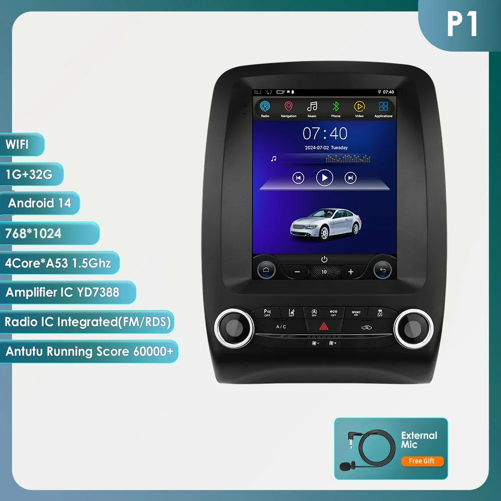 Hizpo By Snapdragon 6115 Android 14 Auto Multimedia GPS-speler voor Dodge Durango 2014 - 2020 9,7 inch verticaal scherm radio draadloze Carplay Android Auto 4G DSP 360 camera autoradio intelligente