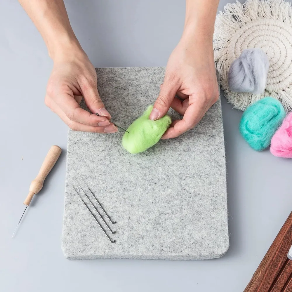 148 قطعة مجموعة التلبيد بالإبرة 8x10 بوصة وسادة التلبيد حصيرة مع الإبر حراس الأصابع مقبض خشبي حقيبة مقص للمبتدئين المهنيين