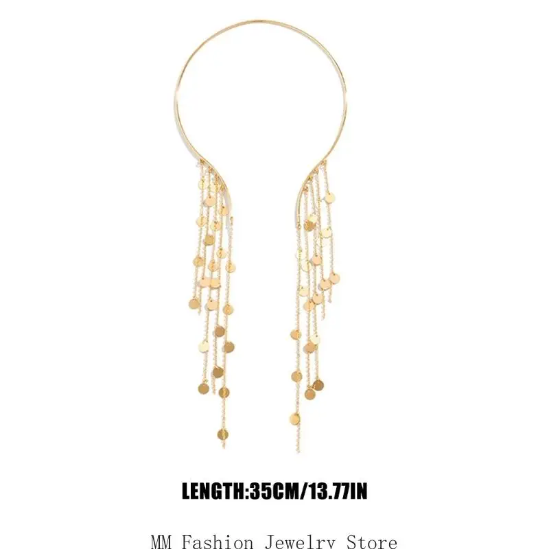 D0UB 유행 술 목걸이 모조 동전 예술적 매력 고급스러운 체인