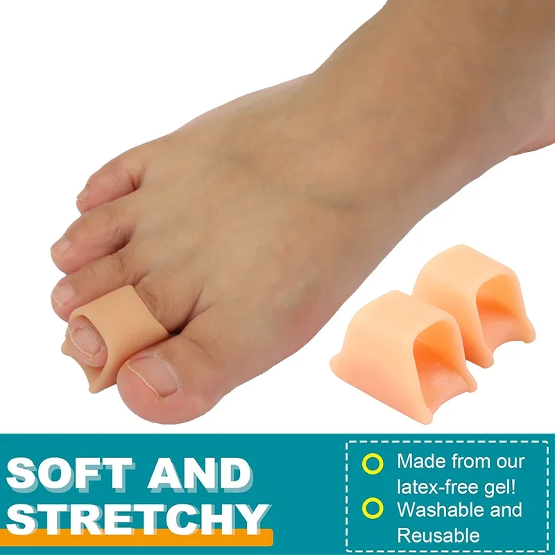 Pexmen 2 peças alisador de dedo do pé de martelo corretor de dedo do pé para enrolado torto dobrado e garra dedos levantar ponta do dedo do pé almofada