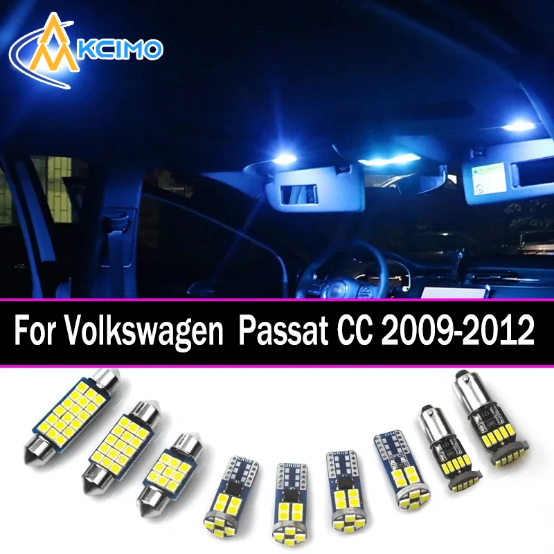 

Потолочные лампы Canbus для Volkswagen Passat CC 2009-2012, светодиодный автомобильный интерьер, карта, комплект освещения багажника