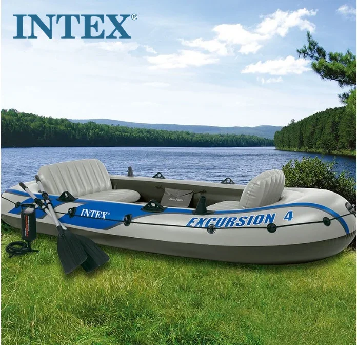 INTEX 68324 EXCURSION 4 SET thickened inflatable fishing kayak inflatable fishing rowing boat