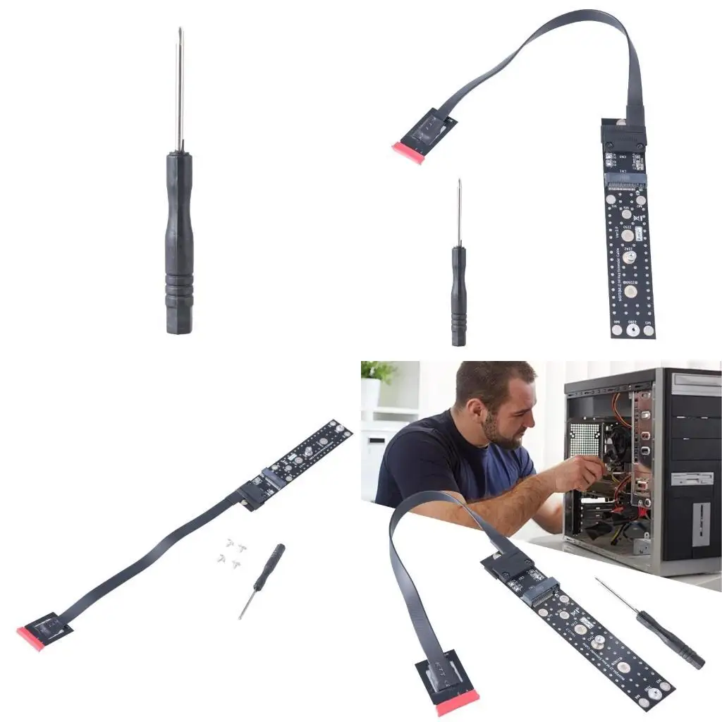 

Y1UB M.2 NVMe SSD-удлинитель SSD-адаптер M.2 (A+E) Ключ к M.2 M 64 Гбит/с M Risers Extender с кабелем