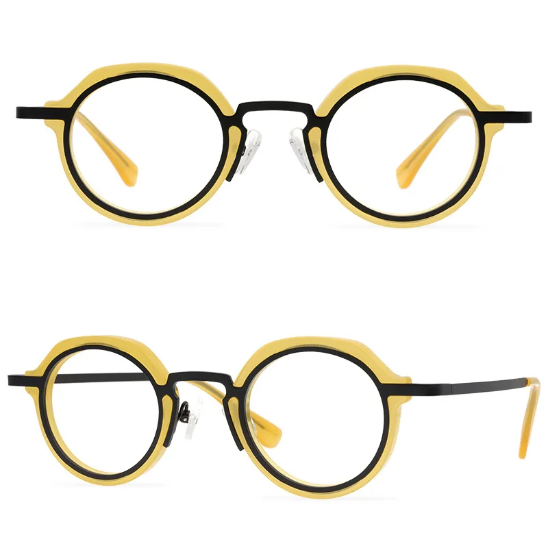 

French niche brand myopia frames folk style eyeglasses country trend line frames high nose support