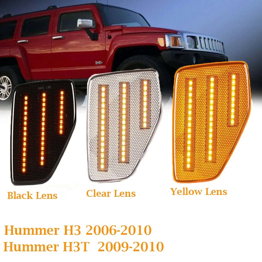 Canbus frente Fender LED luz de marcador lateral, Hummer H3 2006 2007-2010, Hummer H3T 2009-2010, Luz de sinalização de giro, OEM #15873638