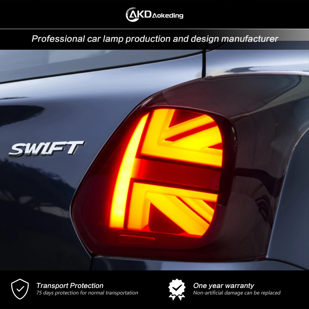 

Задняя фара AKD для Suzuki Swift Tail светильник 2017-2023 светодиодный задние фары, противотуманные фары, дневные задние фонари, аксессуары для тюнинга DRL автомобилей