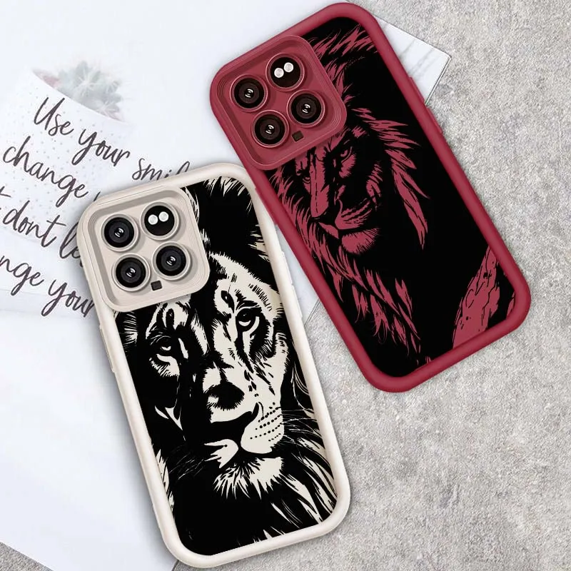 

Cool Lion Popular For Xiaomi Mi 17 15 14 14T Redmi 13 13T 13C 12C 14C 12 12T Lite Pro 5G Eye Ladder Phone Case