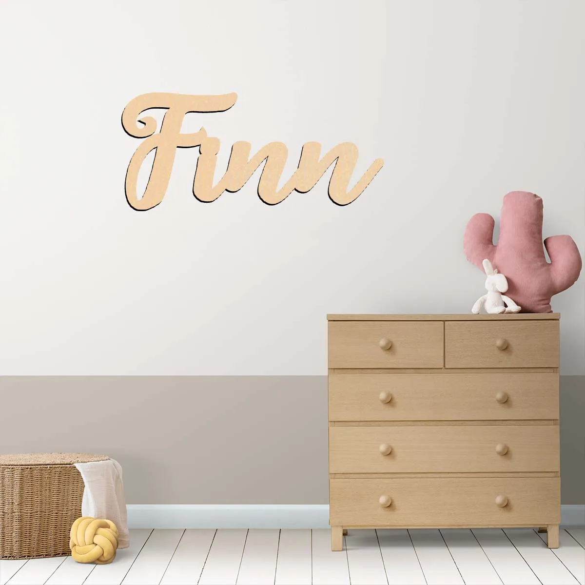 1pc Cartoon Finn example Customized Letter Wooden Sign Wooden Plaque Wood Material Durable Outdoor Sign