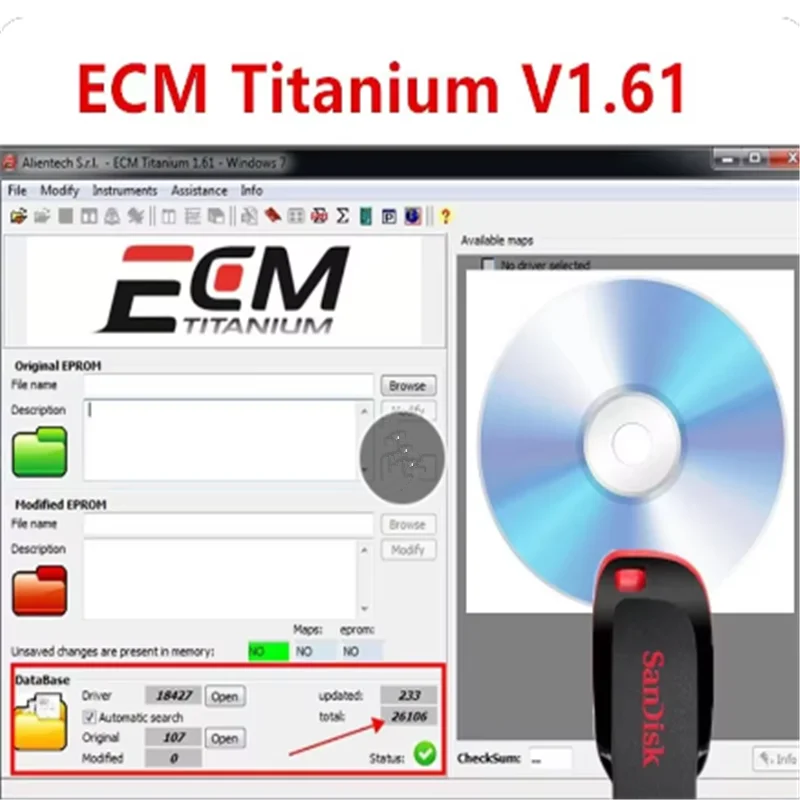 2024 Hot new  ECM TITANIUM 1.61 With 26000 + Driver ECM 18259+ Drivers for ecu tool Send link automotive software windows 7 8 10