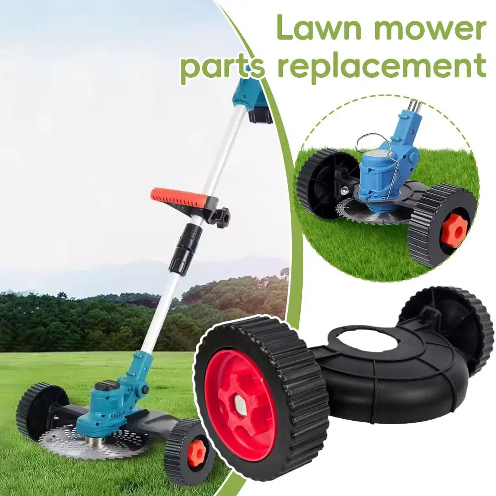 Lawn Mower Auxiliary Support Wheels with Protective Cover Grass Cutter Parts for Electric Gas Grass Trimmer Weed Eater view 4