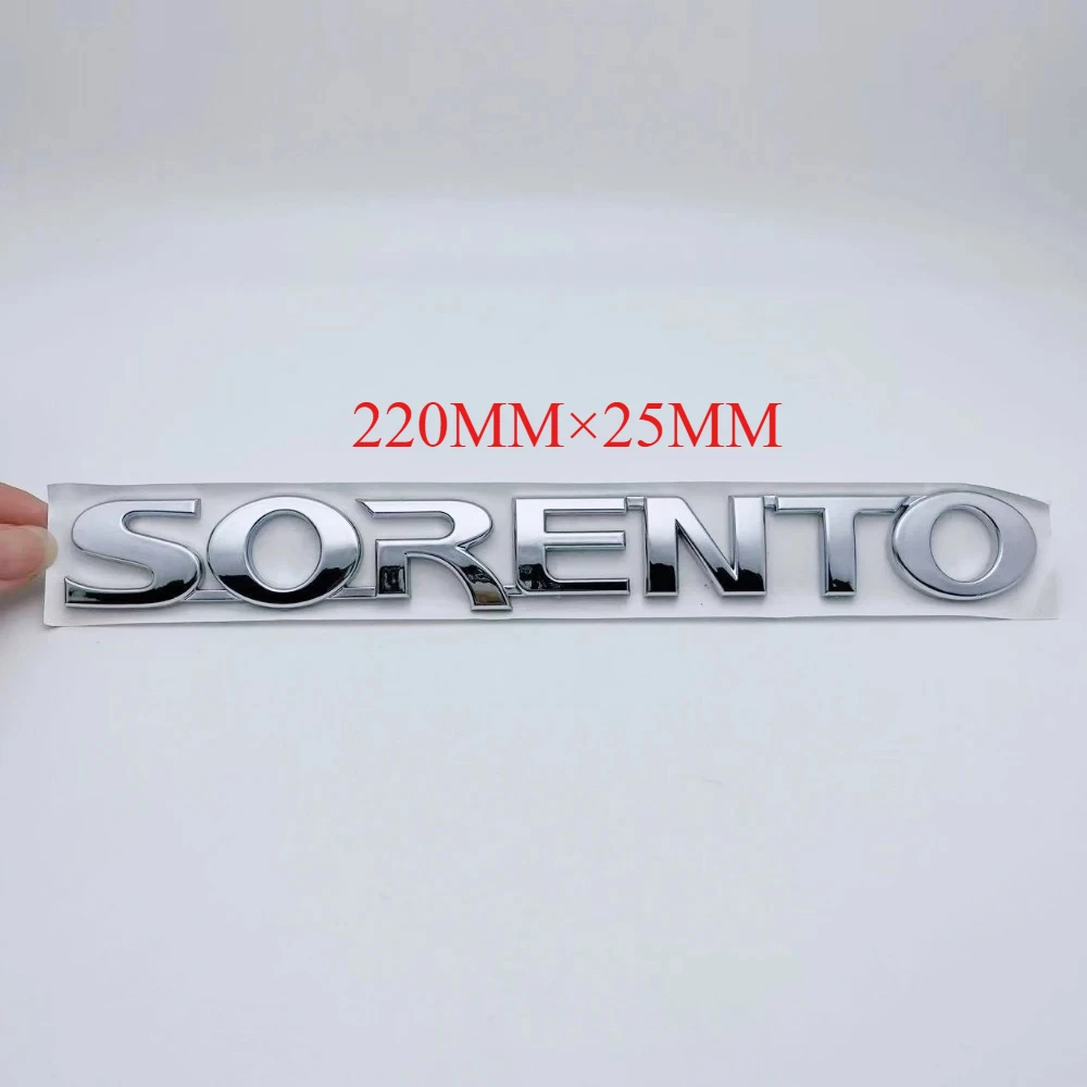 1pcs 3D ABS Sorento Letter Sign Badge Logo Car Stickers Emblem Sticker Decal Fit Car Rear Trunk Bumper Replace Car Accessories