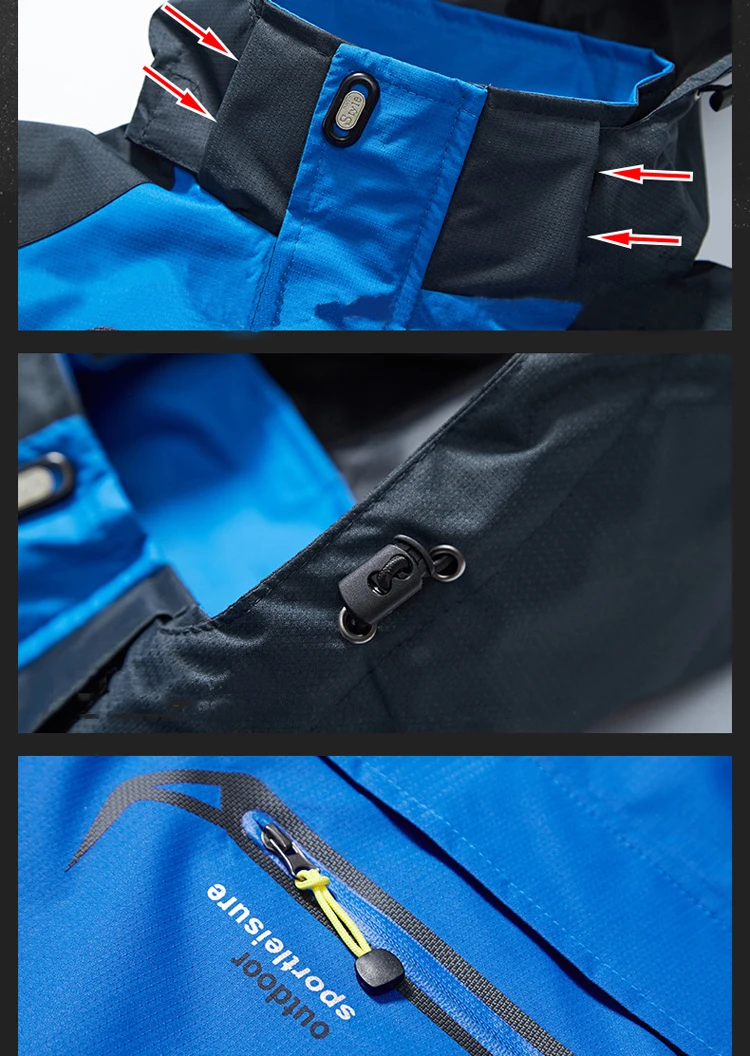 TRVLWEGO Herren-Herbstjacke, Outdoor-Sport, Wandern, Mäntel, Camping, mit Kapuze, winddicht, wasserabweisend, Regen, Angeln, Reisen – Detail 18