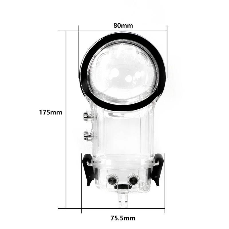 Tauchgehäuse für Insta360 X5, wasserdichter Schutz für Insta 360 X5, Unterwasser-Tauchschale, 60 m, Tiefsee-Fotografie-Zubehör – Detail 6