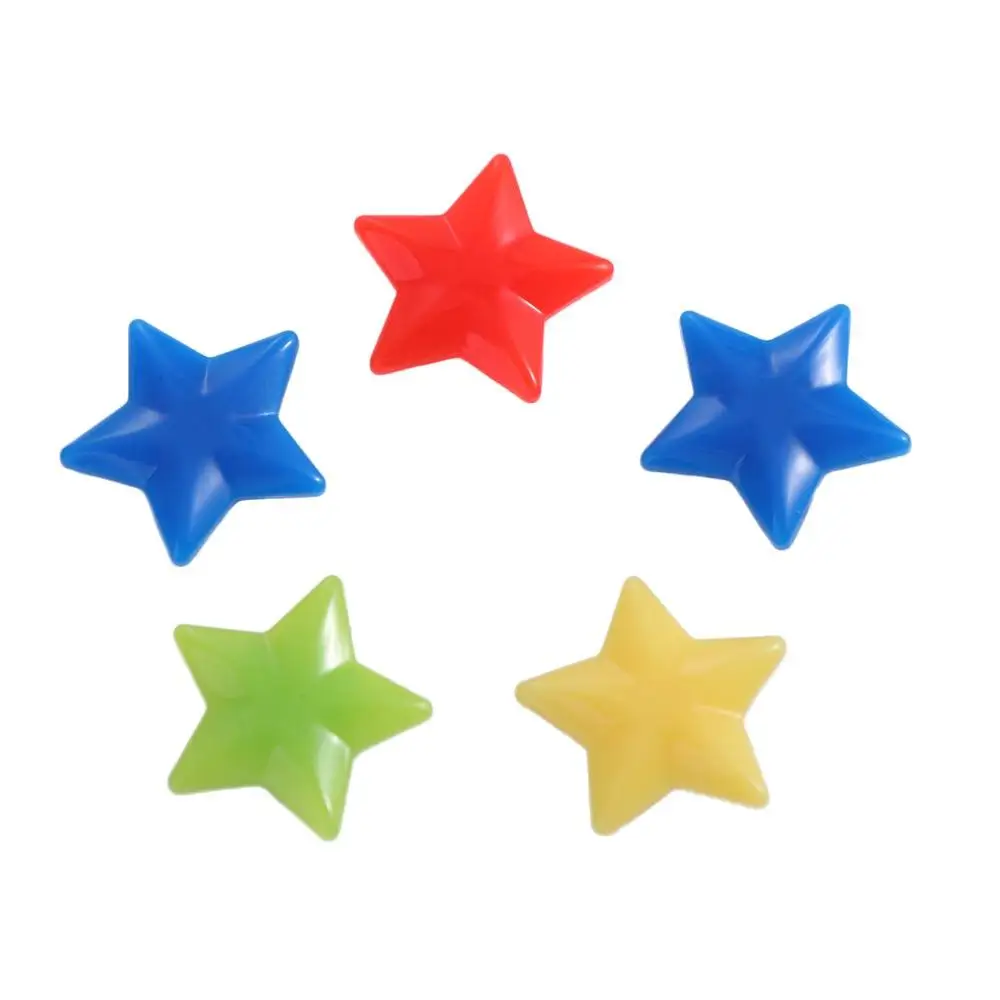 20PCS Colorful Spoke Beads Mixed Color Star Bicycle Wheel Spoke Beads Glow Plastic Wheel Stripe Colored Bead Children Gifts