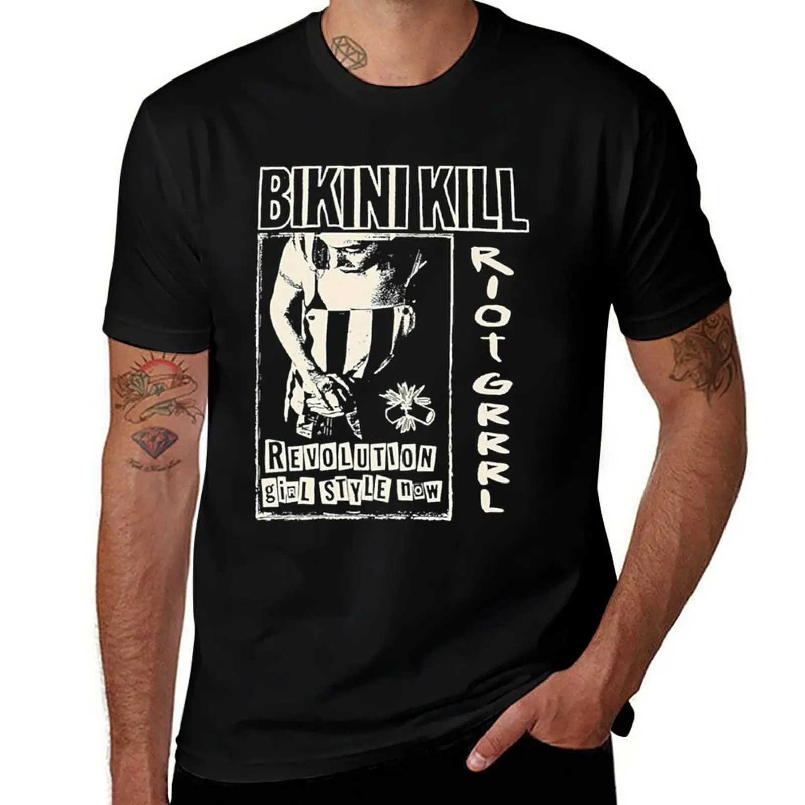 Bikini Kill T-Shirt Fashion Graphic Tee for Men T-Shirt
