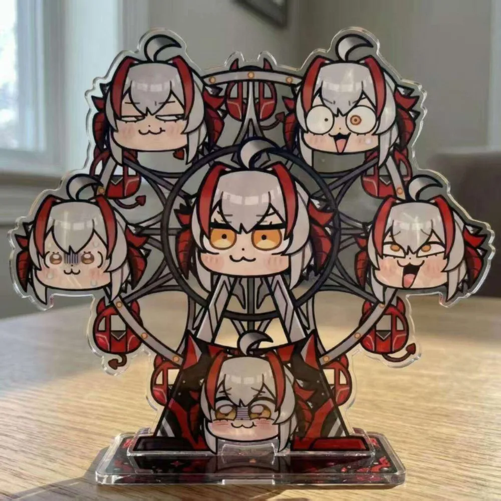 Game Arknights Anime Acrylic Standing Ornament Ferris Wheel Wiš'adel Rotatable Figurine Miniatures Craft Home Desktop Decoration