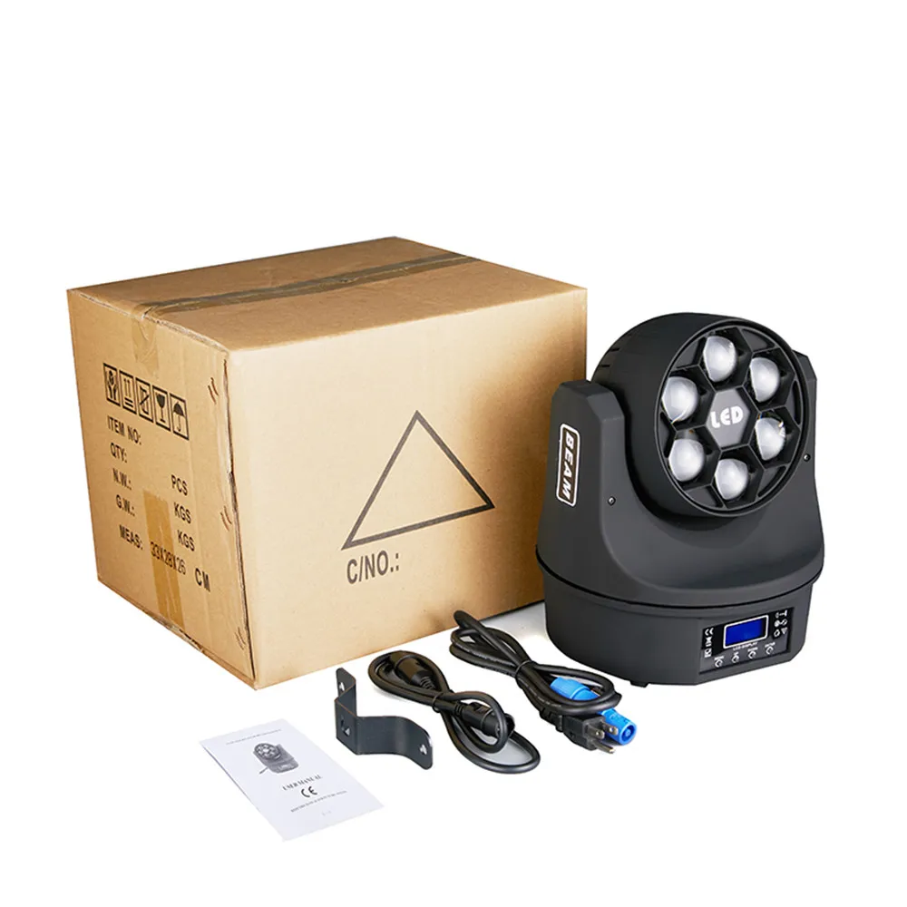 Imagem -06 - Feixe de Luz Principal em Movimento 6x15w Mini Led Rgbw Dmx Abelha Olho Efeito Iluminação Palco dj Rgbw 4in1 Conduziu a Lâmpada 10 15ch