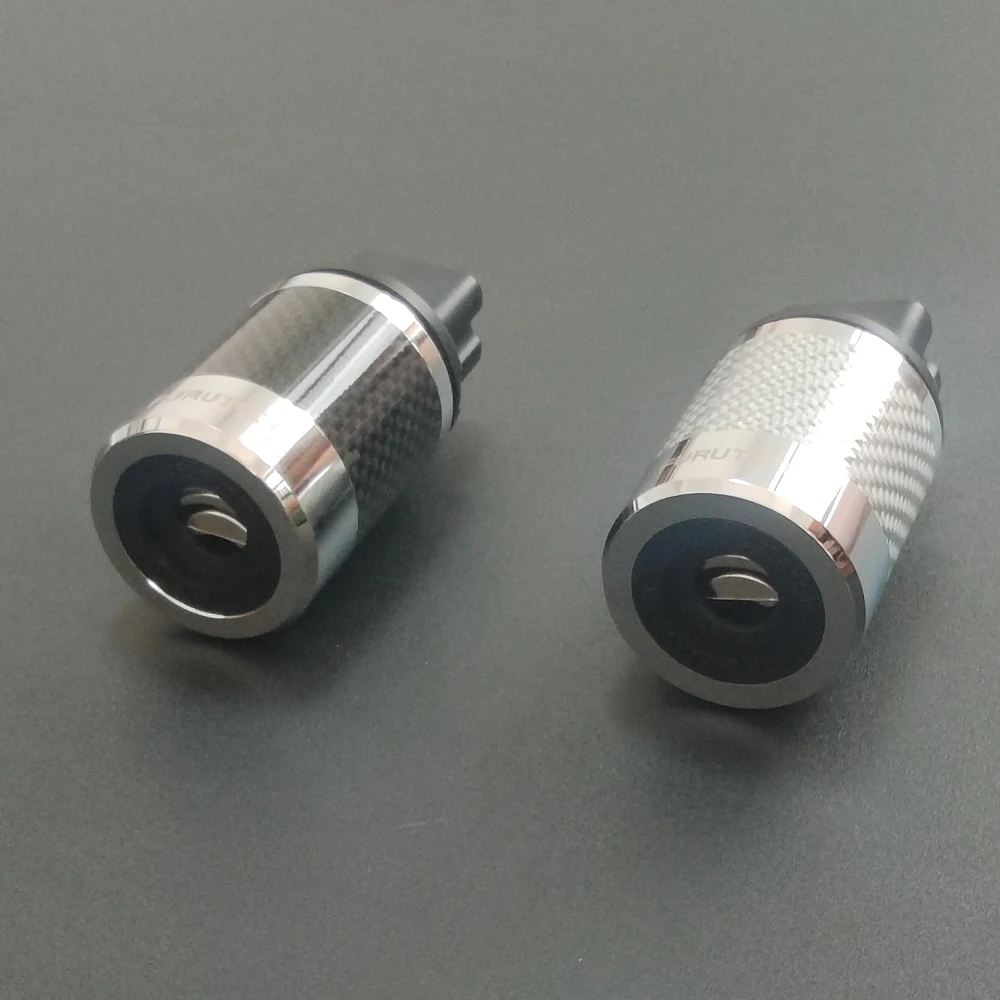 High-End Furutech 20AN Schwarz/Weiß Carbonfaser US AU EU Schuko-Netzstecker AC-Stromkabel Elektrischer IEC-Buchsenanschluss – Detail 3