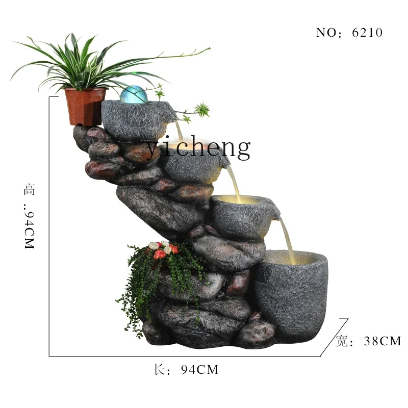 

YY Artificial Mountain and Fountain Small Fish Pond Waterscape Balcony Outdoor Garden Decoration