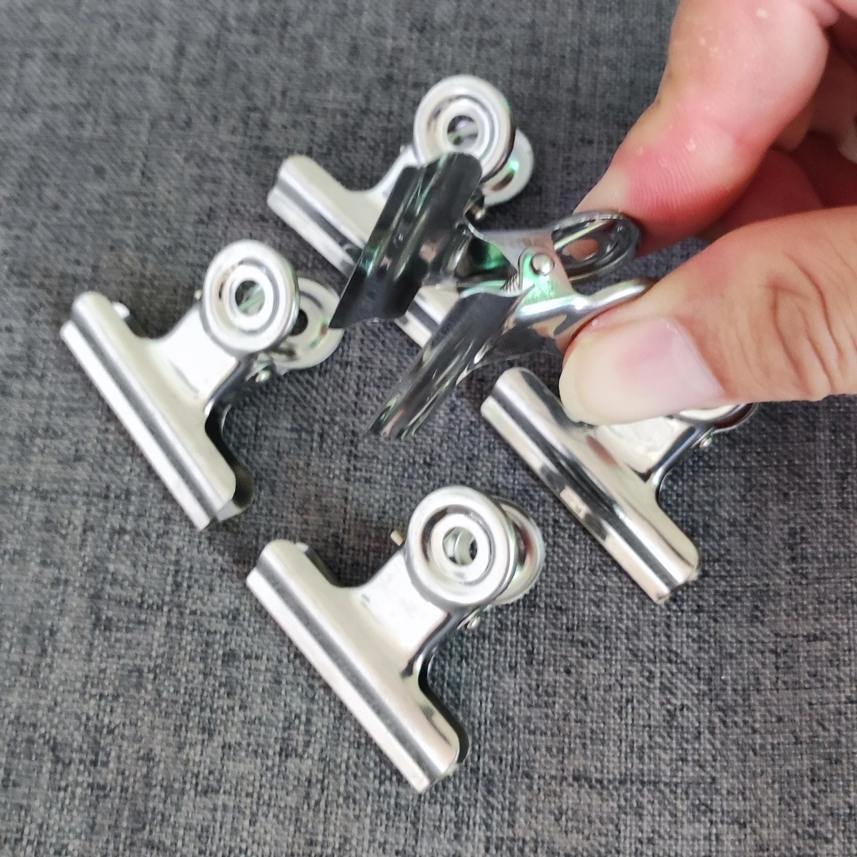 40 Stück Metall clips 4cm/1,57 Zoll Clips silberne Klapp clips für Foto clips Ordner Papier Datei Clips Büro Schulen Rechnung Ordner