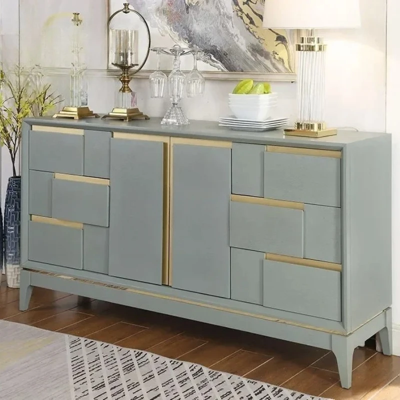 LTT1 American minimalist creative entrance cabinet light luxury modern decorative cabinet living room solid wood storage cabinet